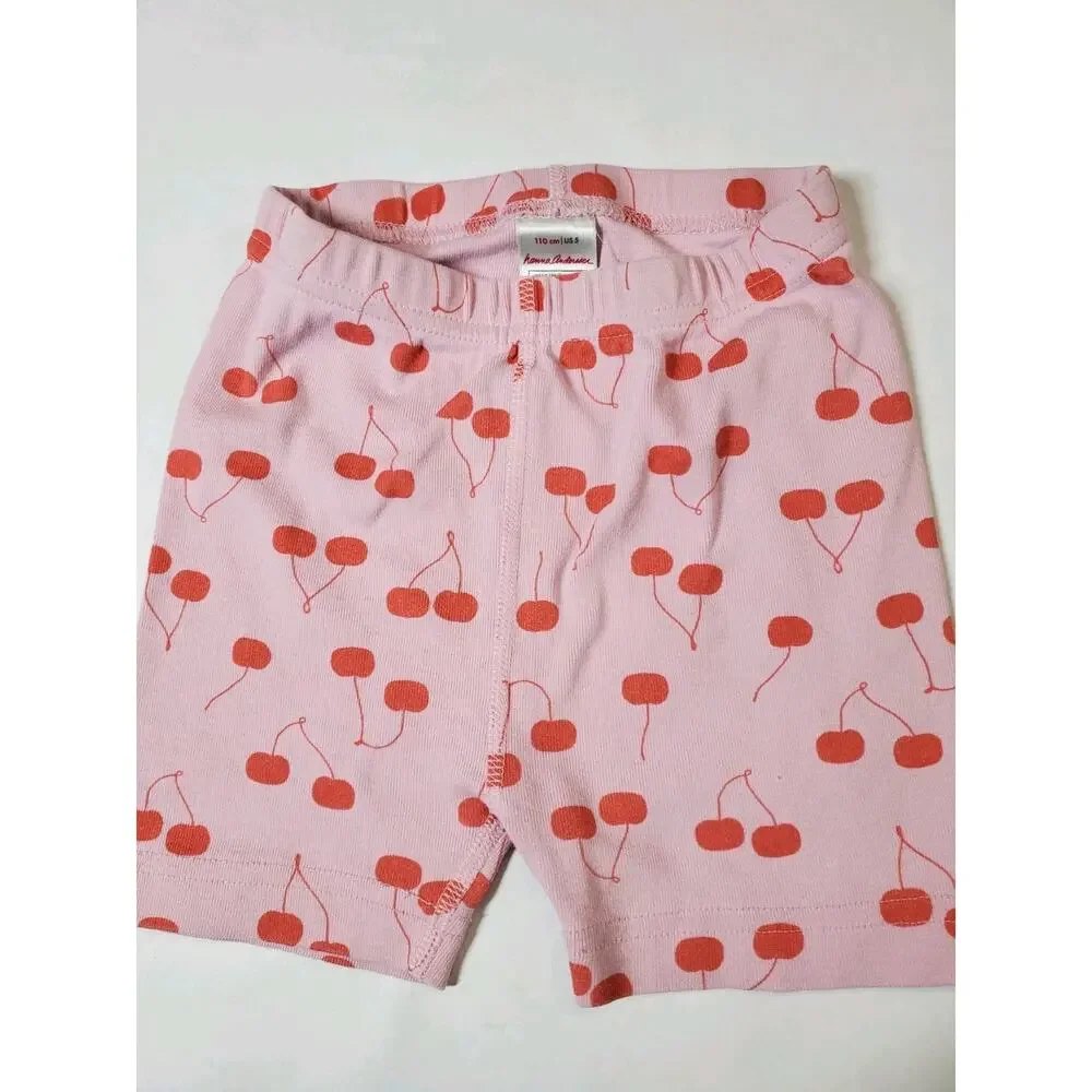 Hanna Andersson 110 Girls 5 LOT Bottoms Shorts Top Carrots Cherries Pumpkins‎